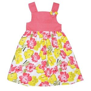 Blueberi Boulevard Empire Waist Mixed Print Sundress